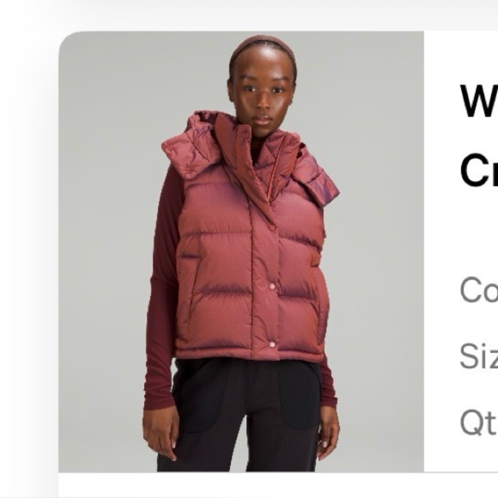 lululemon athletica Maroon Puffer Vest